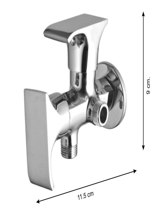 دريزل صمام زاوية ثنائي الاتجاه 2 في 1 من DRIZZLE Brass Swift (فضي، مطلي بالكروم) - Image 2